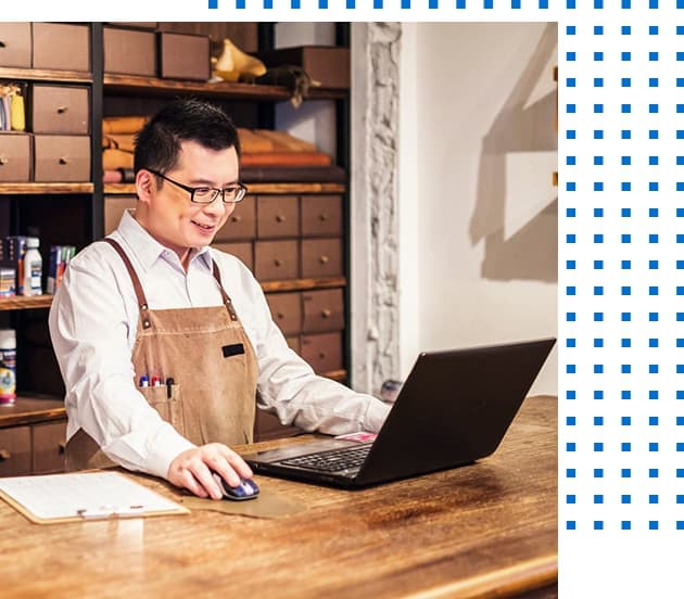 Man on computer