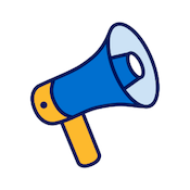 Megaphone sticker graphic